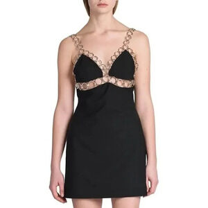 COPERNI Ring Embroidered Dress in Black New Womens Mini Cut out Cocktail